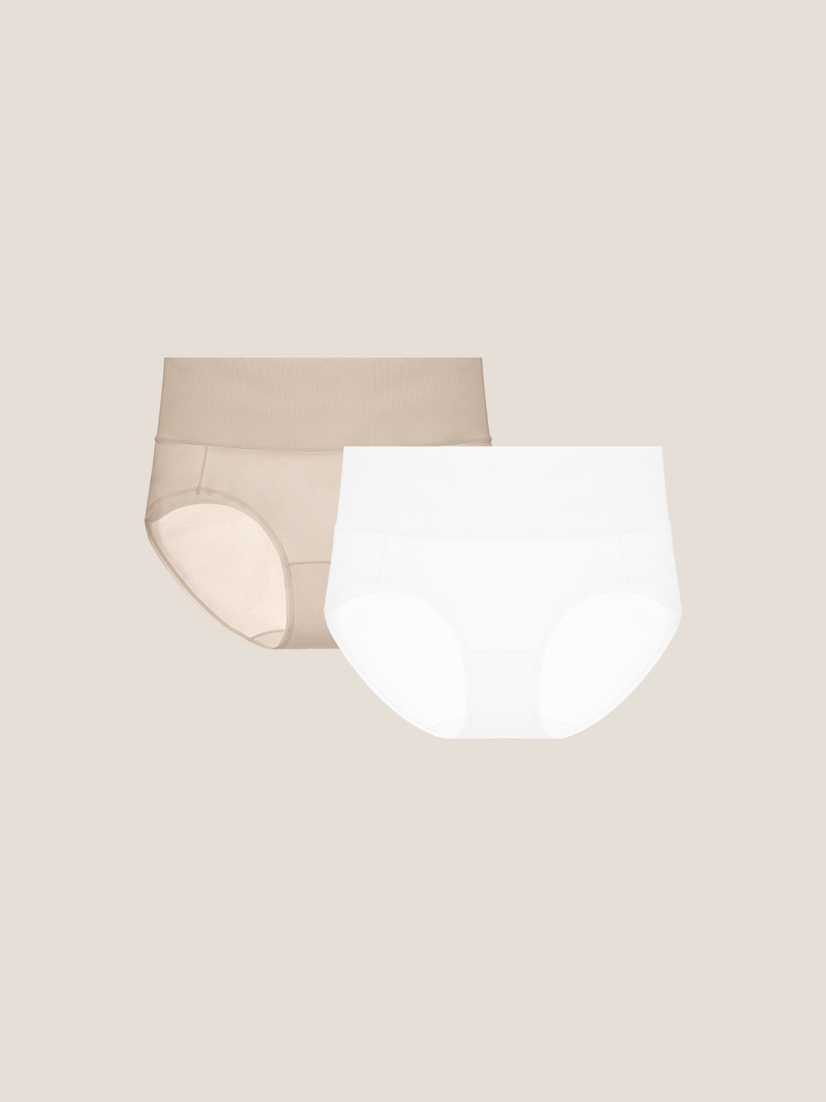 Pure Cotton Wide Elastic Band High-Waisted Brief (2-Pack)