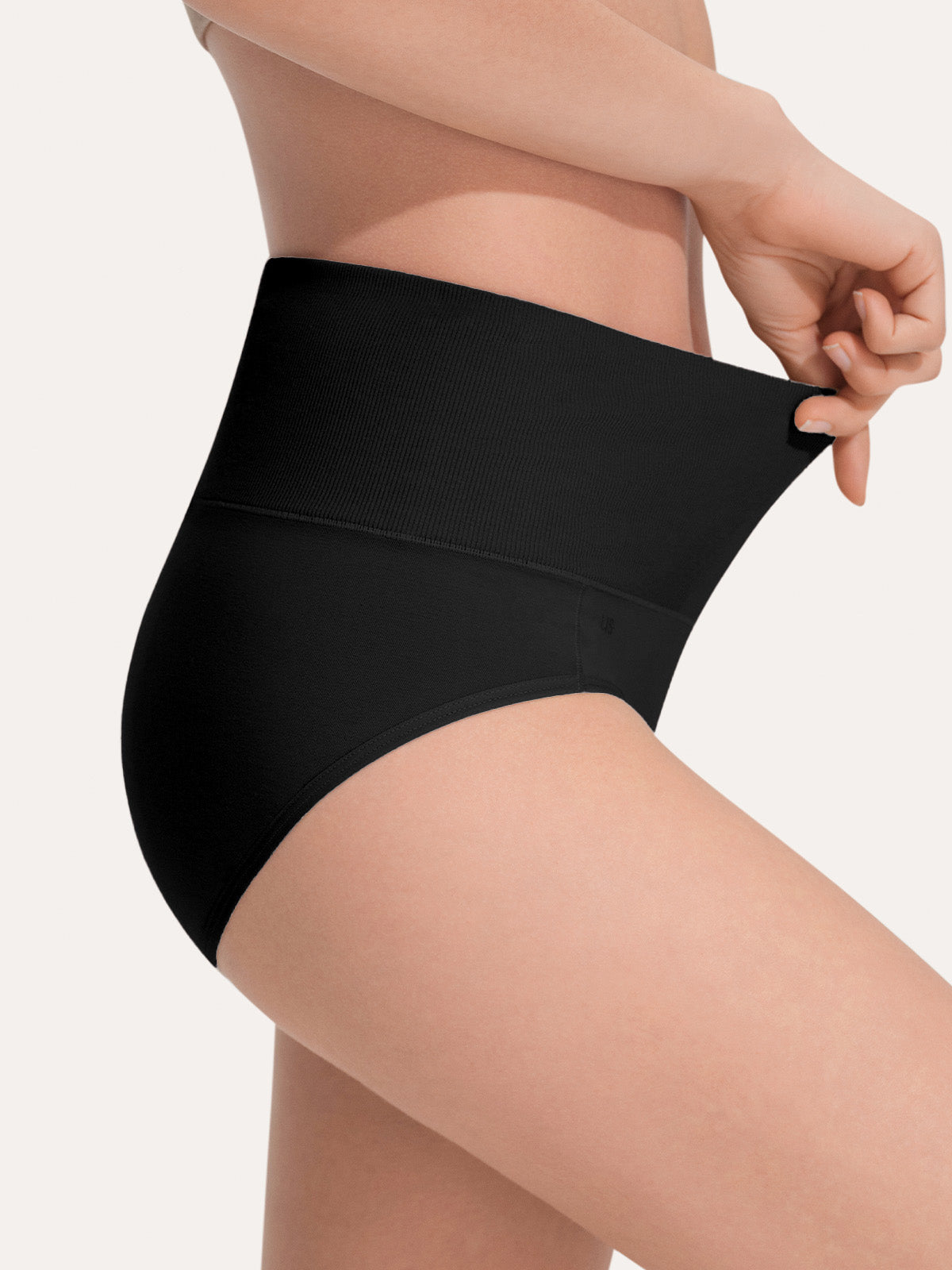 Pure Cotton Wide Elastic Band High-Waisted Brief (2-Pack)